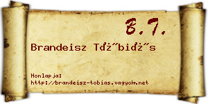 Brandeisz Tóbiás névjegykártya